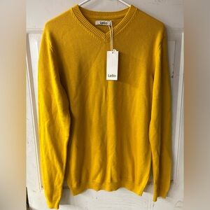 Lelo  Yellow V-Neck Sweater